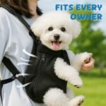 Mosago Dog Backpack Carrier, Front Chest Carrier for Small Dogs 7-11 lbs | Adjustable Shoulder Straps, Legs Out Design, Breathable Mesh, Hands-Free Carrying, Soft Padded Support, Walking/Hiking - Image 7