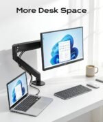 Pholiten Single Monitor Mount for up to 35" Screens | Fully Adjustable Gas Spring Arm, Holds up to 24lb, VESA 75/100mm, Black - Image 8