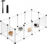 SONGMICS 20 Panels Pet Playpen with Floor, Small Animal Playpen, Pet Fence Indoor, DIY Plastic Enclosure for Guinea Pigs, Bunny, Hamsters, Hedgehogs, 49.2 x 24.8 x 16.5 Inches, White ULPC001W01 - Image 2