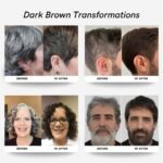 Polar Hair Dye Shampoo, Dark Brown Hair Dye Color Shampoo for Gray Coverage | Dark brown hair dye shampoo for gray hair coverage; semi-permanent color cleanser, quick application, easy rinse, 6.76 fl oz - Image 3