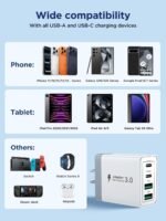 Aioneus USB C Charger Block, 40W Fast Charging Block Type C Charging Block 4-Port Dual Port PD+QC Wall Charger Head Cube for iPhone 17 16 15 14 13 12 11 Pro Max XS, iPad, Samsung Phone, Tablet - Image 7
