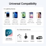 Lightning to 3.5mm Headphone Adapter for iPhone - 2 Pack Hi-Fi iPhone Aux Adapter Converter Jack Dongle Audio Cord for Apple iPhone 14 13 12 11 X XS White - with Microphone - Image 7