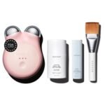 NUFACE MINI+ Facial Sculpting Tool - Microcurrent Face Massager Device for Skin Tightening, Contouring, Depuffing & Toning Cheeks, Neck & Jawline + Lymphatic Drainage & Activator Gel, Sandy Rose - Image 2