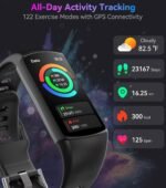 Smart Watch Fitness Tracker with 24/7 Heart Rate, Blood Oxygen Blood Pressure Monitor Sleep Tracker 120 Sports Modes Activity Trackers Step Calorie Counter IP68 Waterproof for Andriod iPhone Women Men - Image 6