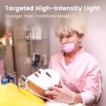 Aphrona FDA cleared LED Facial Mask MOONLIGHT PRO 7 Color Treatment Photon Mask, Red light Blue light for Acne Removal Wrinkle Reduction, led light therapy for face, 450 Powerful LED Chips (White) - Image 7