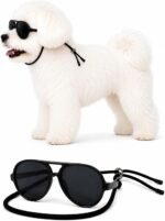 G029 Small Dog Breed up to 15lbs Cat Pet Aviator Sunglasses Glasses (Black) - Image 4
