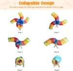 Depets Cat Tunnel for Indoor Cats, Large Collapsible Cat Tube Toys, 5-Way | Pet Play Tunnel with Interactive Peephole & Play Ball, S-Shaped, for Kittens Puppies Rabbits Indoor Exercise, Polyester - Image 6