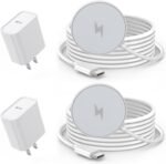 [Apple MFi Certified]Magnetic Wireless Charger for iPhone 17 16 15,2Pack 6FT 15W Apple Fast Mag-Safe Charger USB C Fast Charging Block for iPhone 17/17 Air/16/16 Pro/Pro Max/15/14/13/Plus/Pro/Pro Max - Image 2