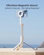 KraftGeek Magnetic Phone Tripod for iPhone, 64" Selfie Stick for Magsafe | N52 Magnetic Mount, Reinforced Aluminum, Portable Cell Phone Tripod Stand with Remote for Travel & Video Recording - Image 3