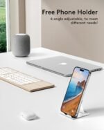 Samsers Foldable Bluetooth Keyboard with Touchpad, Ultra Slim Compact, Gold | Multi-touch Trackpad, Full Size, Phone Holder, USB-C Charging, 1 Device, for Android Windows iOS Mac OS, Mobile Productivity - Image 6
