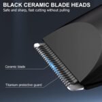 OLOV Electric Body Hair Trimmer - Groin Trimmer for Men - Bikini Trimmer Women - Wet/Dry Shaver Groomer, Replaceable Ceramic Blade Heads, USB Recharge Dock, Waterproof Hygiene Razor,Black - Image 4