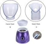 Hann Facial Steamer Professional Sinus Steam Inhaler Face Skin Moisturizer Facial Mask Sauna Spa Steamers with Aromatherapy Diffuser Humidifier Function (Purple) - Image 7