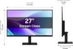 Samsung 27" S3 (S32GF) Series FHD High Resolution Monitor | 120Hz Monitor with IPS Panel, Flicker Free, Eye Saver Mode (LS27F320GANXZA) - Image 8