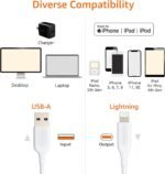 Amazon Basics 2-Pack Apple MFi Certified USB-A to Lightning Cable, Fast Charging, Data Sync, High Speed Transfer, Sturdy Design for iPhone 14 13 12 11 X Xs Pro, Pro Max, Plus, iPad, 6 Foot, White - Image 7