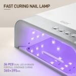 GAOY Professional UV Nail Lamp, Big Cavity Design for Long Nails, White | Fast Curing Light, Infrared Sensor, 3 Timer 30/60/99s, for All Gel Polishes, DIY at Home Salon, Gift for Women, Manicurist - Image 3