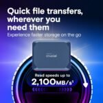 Crucial X10 8TB Portable SSD, Up to 2,100MB/s, USB 3.2 USB-C, External Solid State Drive, Compatible with Windows, Mac & Android, Durable Storage for Games, Photos & Files, Blue - CT8000X10SSD9-02 - Image 4