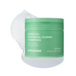 innisfree Green Tea Panthenol Calming Toner Pads for Instant Cooling Hydration | Hydrating Korean Toner Pads for Gentle, Calming Pore Care - Image 2