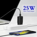 GUUSMART Type C Charger 2-Pack 25W Long 6ft USB C Charger Cable | Type C Charger Fast Charging Block Compatible with Galaxy S26 S25 S24 S23 S22 S21/iPhone 17/16/15 Pro Max/15 Plus-Black - Image 6