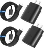 Super Fast Charger Type C, 25W USB C Wall Charger Fast Charging for Samsung Galaxy S26 Ultra/S26/S26+/S25 Ultra/S25/24 Ultra/S24/S23 Ultra/S22 Ultra with 10FT Long Android Type C Charger Cable 2Pack - Image 2