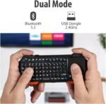 Fosmon Mini Bluetooth Keyboard (QWERTY Keypad), Wireless Portable with Touchpad, Compatible with Apple TV, Amazon Fire Stick, PS4, PS4 Pro, PS5, HTPC/IPTV, VR Glasses, Smartphones - Image 3