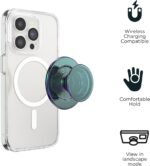 PopSockets Phone Grip for MagSafe, Magnetic Holder- Nightshade | Removable, For Kindle / Android / iPhone, With Magnet, Green, Teal, Turquoise, Men, Boys - Image 4