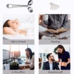 Yeamon Gua Sha Facial Tools and Face Roller Set, Facial Massage Tool for Women’s Skincare Routine,Cooling Stainless Steel Face Sculpting Eyes Roller Guasha for Daily Use or Self-Care Gift for Women - Image 8