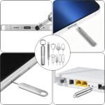 SIM Card Ejector Tray Removal Tool with Cleaning Brush, 2 in 1 EDC Portable Keychain Eject Pins Reset Needle Opener Cleaning Pen for All iPhone Airpods iPad Samsung Galaxy Cell Phone Smartphone - Image 8