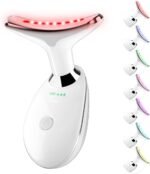 Red Light Therapy for Face, 7 Color LED Facial Light Therapy Wand for Skin Care at Home Blue Light Therapy Face Massager Tool for Neck (White) - Image 2