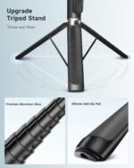 71” Phone Tripod & Selfie Stick, Portable All in One Extendable Cell Phone Tripod Stand, with Wireless Remote Control for iPhone/Samsung/Android/Camera - Image 3