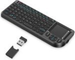 K808 Mini Keyboard with Touchpad, 2.4G + BT, with 7-Color Backlight | 600mAh rechargeable battery, laser pointer, compatible with pc/tv/htpc,and other devices, for travel,office and home use - Image 2