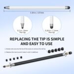 Stylus (10Pcs), Stylus Pen for Touchscreen, High Precision and Sensitivity Stylus Pen for iPad/iPhone/Samsung/Android Smartphone and Tablets, Compatible with All Capacitive Touch Screen (Black/White) - Image 6