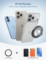Lamicall Magnetic Phone Ring Grip for MagSafe, 360° Rotation Finger Holder | Strong Magnet Grip, Ring Stand Kickstand for iPhone 17 16 15 14 13 12 Pro Max Air Androids, Mag Safe Accessories - Image 10
