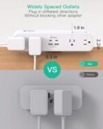 Mifaso PD30W Desk Clamp Power Strip, Surge Protector, Fast Charging Station | 4 Outlets, 4 USB (2 USB C), 5FT Extension Cord, Desk Organizer Gaming Accessories Office Essentials, Fits 1.96" Tabletop Edge - Image 5