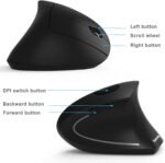 Lekvey Ergonomic Mouse, Rechargeable Vertical Wireless Mouse, Comfort Grip | Long Battery Life, USB-C Charging, Quiet Click, Carpal Tunnel Support, 2.4G Wireless, 3DPI 800/1200/1600, for Laptop, Mac, PC - Image 10