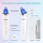 VOYOR Blackhead Remover Pore Vacuum with 6 Suction Heads for Face | 3 Suction Modes, Rechargeable Blackhead Remover Tool with Microcrystalline Head, Pore Cleaner Acne White Heads Removal, BR410 - Image 7