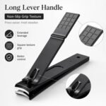 Aogeili Wide Jaw Steel Nail Clippers Set for Thick Toenail & Fingernail | Ultra Sharp Blades, Anti-Slip Grip, Large Toenail & Small Fingernail for Men Women Seniors, Home Travel Gift - Image 6