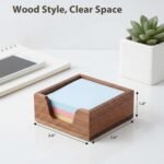 Wooden Sticky Note Holder for 3 x 3 Notes | Sticky Note Dispenser for Desk, Modern Post It Note Holder, Office Desk Organizer Accessories for Workspace - Image 3