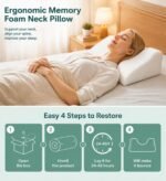 Facial Surgery Recovery Pillow Back Sleeper Wedge Pillow for Facelift & Rhinoplasty Recovery,Memory Foam Support Back Sleeping Training Pillows Suit for After Neck Surgery Hair Transplant or Nose Job - Image 9