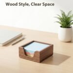 Wooden Sticky Note Holder for 3 x 3 Notes | Sticky Note Dispenser for Desk, Modern Post It Note Holder, Office Desk Organizer Accessories for Workspace - Image 5