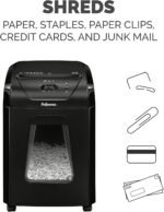 Fellowes Powershred 12 Sheet Cross-Cut Paper Home Office Paper Shredder, 19.50" H x 9.69" W x 13.44" D - Image 5