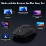 Bluetooth Wireless Mouse for Mac Laptop MacBook Pro Air iPad Computer | Ergonomic Usb c Silent Mouse with Undetectable Jiggler Mode，61g Rechargeable ,Portable Mice,3 Level DPI,Ideal for Travel - Image 6