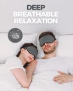 MZOO Luxury Sleep Mask for Back, Side Sleeper, Complete Light Blocking Sleeping Eye Mask Night Blindfold, 3D Zero Pressure & Spacious for Lash Extensions, Breathable Soft Eye Cover Flight Nap Travel - Image 6