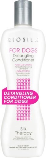 BioSilk for Dogs Silk Therapy Dog Detangling Conditioner, Dog Coat Conditioner to Help Smooth Knots and Tangles and Support Soft Manageable Coats during Routine Grooming, 12 Fl Oz | Smooths knots and tangles for soft, manageable coats, supports routine grooming and brushing - Image 2
