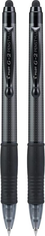 PILOT G2 Pen Stylus, Gray Barrel, 0.7 mm, Black Ink Pens, Pack of 2 - Image 5