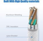 USB C to C Charging Cable 10ft, 60W Fast Type C to C Charger Cord Long for Apple iPhone 17 Pro Max/17 Air/16 Pro Max/15 Plus, MacBook Pro 2021/2020/2019,iPad 12.9/11 inch/Mini/Air 5/4,Samsung Galaxy - Image 4