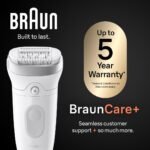 Braun Epilator Silk-épil 7, Hair Removal Device, Women Shaver & Trimmer, Wet and Dry, Wide Head, Includes Shaver Head and Trimmer Comb, SE7-041, Silver - Image 7