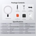 NEEWER 12" Selfie Ring Light with App Control/Remote/Tripod Stand, 3200mAh LED Bi Color CRI95 2900K-7000K Ringlight Circle Lighting Compatible with iPhone Vlog Makeup Studio Video Recording, RB12B - Image 10