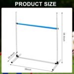 Halloscume 6 Pcs Dog Agility Training Jumps Hurdles,Blue and White | Adjustable Jumps Hurdles, Pet Jump Bars with Bag and Whistle, Equipments for Indoor Outdoor Dogs Pet Agility Course Game - Image 3