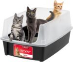 IRIS USA XX-Large High Sided Cat Litter Box, Scatter Shield, Black | Multi-Cat Use, Jumbo Capacity Pan, Extended Length Design, Oversized Basin, Multiple Cat Ready, Generous Dimensions - Image 2