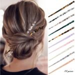 10 Pieces Acetate Hair Sticks Leopard Print Hair Pins, Tortoise Shell Hairpin Vintage Hair Chopsticks Retro Hairpins Disk, Hair Accessories for Women Girls (Classic) - Image 3
